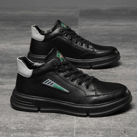 Men's Leather Sneakers Autumn And Winter Fashion Casual Shoes